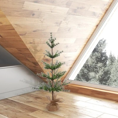 Vickerman 3' x 18" Split Venetian Pine Artificial Christmas Tree 4 Vickerman 3' x 18" Split Venetian Pine Artificial Christmas Tree - Image 2