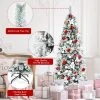 Tangkula 7FTSlim Pencil Tree Hinged Artificial Christmas Tree W/627 Branches Tips -Northlight Christmas Store GUEST f56bf51b 5532 40a8 a1b8 3e5e5ffc2e12