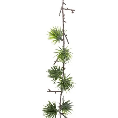 Northlight 25" Brown and Green Artificial Mini Pine Needle Sprig with Star Hanging Spray 4 Northlight 25" Brown and Green Artificial Mini Pine Needle Sprig with Star Hanging Spray - Image 2