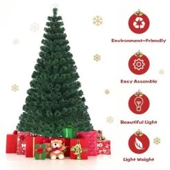 Costway Pre-Lit Fiber Optic Artificial Christmas Tree 280 Lights 7FT -Northlight Christmas Store GUEST f6c2c467 3a4d 4886 8eef 0b721a523c6b