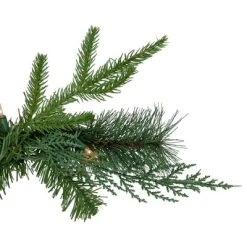 Northlight 6' x 18" Pre-Lit Mixed Pine Artificial Christmas Icicle Garland, Clear Lights