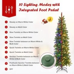 Tangkula Full Artificial Christmas Tree Pre-lit Christmas Tree w/Warm White & Multi-color LED Lights Foldable Metal Stand -Northlight Christmas Store GUEST f7588588 14cc 401a b457 fa54fb226f2e