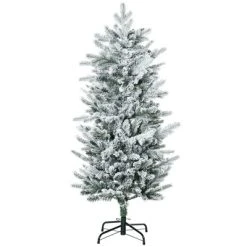 HOMCOM Artificial Christmas Tree Holiday Decoration with Snow Flocked Branches, Auto Open, Steel Base -Northlight Christmas Store GUEST f762d316 c0d9 422f ab8a 37a1cdcde776