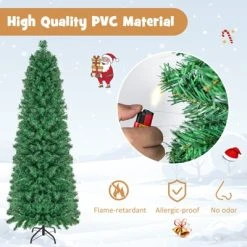 Tangkula 5/6/7/8 FT Fiber Optic Artificial Christmas Tree Prelit Pencil Christmas Tree with 361/517/697/889 Branch Tips Foldable Metal Stand 18 Tangkula 5/6/7/8 FT Fiber Optic Artificial Christmas Tree Prelit Pencil Christmas Tree with 361/517/697/889 Branch Tips Foldable Metal Stand -Northlight Christmas Store GUEST f8f60a6d 8f1c 4ff3 b603 a3bda28d97b8