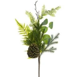 Allstate Floral 18" Fern with Pine and Pine Cone Artificial Christmas Spray