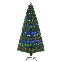 HOMCOM Fiber Optic Artificial Fir Christmas Tree, LED Pre-Lit Holiday Decoration with Lights and Branch Tips -Northlight Christmas Store GUEST f9e62f67 df7f 4c2b 8d6a 97beede776e7