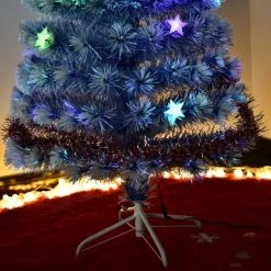 HOMCOM Pre-Lit Douglas Fir Artificial Christmas Tree with 230 Tips, 26 Fiber Optic Lights, White/Blue 13 HOMCOM Pre-Lit Douglas Fir Artificial Christmas Tree with 230 Tips, 26 Fiber Optic Lights, White/Blue -Northlight Christmas Store GUEST fac03c59 5fa2 4918 82e1 77033f958988