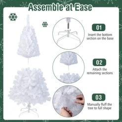 Tangkula 5ft White Artificial PVC Christmas Tree Festive Winter w/Stand -Northlight Christmas Store GUEST fad122e1 a030 4a90 a486 dc82ac1aa2ad