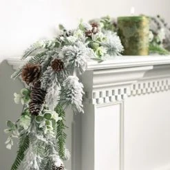 Sullivans 6' Flocked Pine Artificial Garland 72"L Green -Northlight Christmas Store GUEST fb2155bb 5a11 481b 8bd4 24cb751a32f6