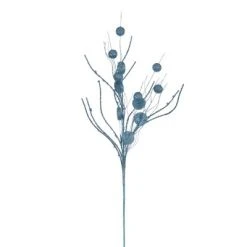 Vickerman 33" Ball and Coin Glitter Twig Spray -Northlight Christmas Store GUEST fb486029 954c 4f41 b142 6edb378a6e77