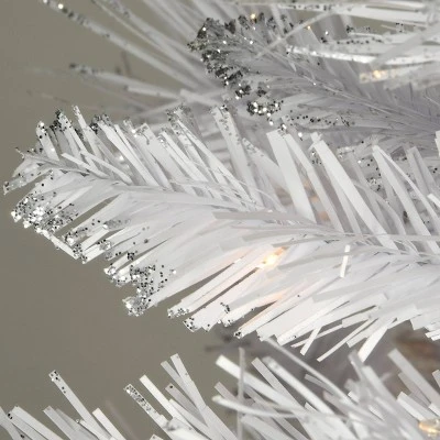 National Tree Company 6ft National Christmas Tree Company Pre-Lit Winchester White Pine Hinged Artificial Christmas Tree with Silver Glitter & 350 Clear Lights 5 National Tree Company 6ft National Christmas Tree Company Pre-Lit Winchester White Pine Hinged Artificial Christmas Tree with Silver Glitter & 350 Clear Lights - Image 3