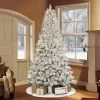 7.5ft Puleo Pre-Lit Flocked Full Virginia Pine Artificial Christmas Tree Clear Lights -Northlight Christmas Store GUEST fbb43e6f 06b5 4d42 9377 db2bc3131995