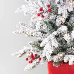 4' Pre-Lit Flocked Balsam Fir Potted Mini Artificial Christmas Tree with Red Berries Clear Lights - Wondershop™ -Northlight Christmas Store GUEST fd0d52c7 11c6 4d5b b7aa 661ad8b7c469