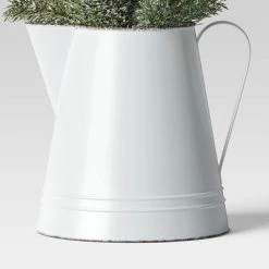 18.5" Metal Pitcher with Frosted Faux Greenery and Red Berries Christmas Artificial Plant Arrangement White - Wondershop™ -Northlight Christmas Store GUEST fd440c61 b515 4aa2 8f1d 2f46167a91d1
