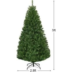 Tangkula 5'Artificial Christmas Tree PVC Material Metal Stand Holidy Decoration w/ 150 LED Lights -Northlight Christmas Store GUEST fe5ac8fa 1a7b 40f1 bee7 4b34663a5d99