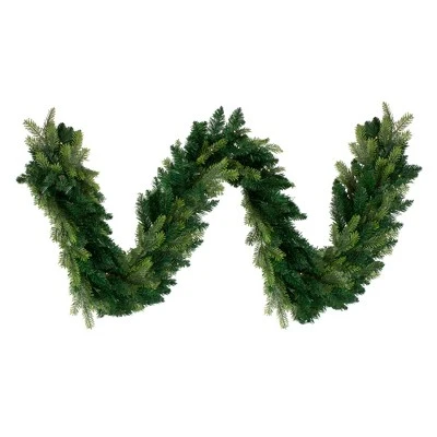 Northlight 9' x 10" Pre-lit LED Woodcrest Pine Artificial Christmas Garland - Clear Lights 3 Northlight 9' x 10" Pre-lit LED Woodcrest Pine Artificial Christmas Garland - Clear Lights