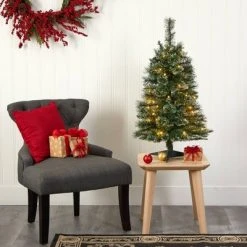 3ft Nearly Natural Pre-Lit LED Wisconsin Snow Tip Pine Artificial Christmas Tree Clear Lights -Northlight Christmas Store GUEST fec52635 9a15 456b b661 4e252b8dead7