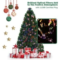 Costway Pre-Lit Fiber Optic Artificial PVC Christmas Tree 6Ft -Northlight Christmas Store GUEST ff3e914f 11ba 4d5d 9418 44b4a8921eb3