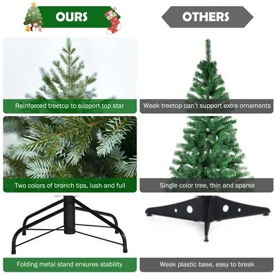 Costway 8ft Hinged Artificial Christmas Spruce Tree w/ 1658 Mixed PE & PVC Tips 9 Costway 8ft Hinged Artificial Christmas Spruce Tree w/ 1658 Mixed PE & PVC Tips - Image 7